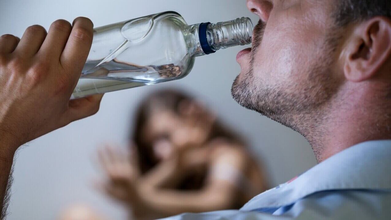 Alkoholsucht bei Männern.